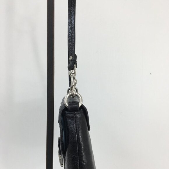 Coach Vintage Small Black Leather Bag Wristlet OS GREAT Condition - Picture 4 of 14